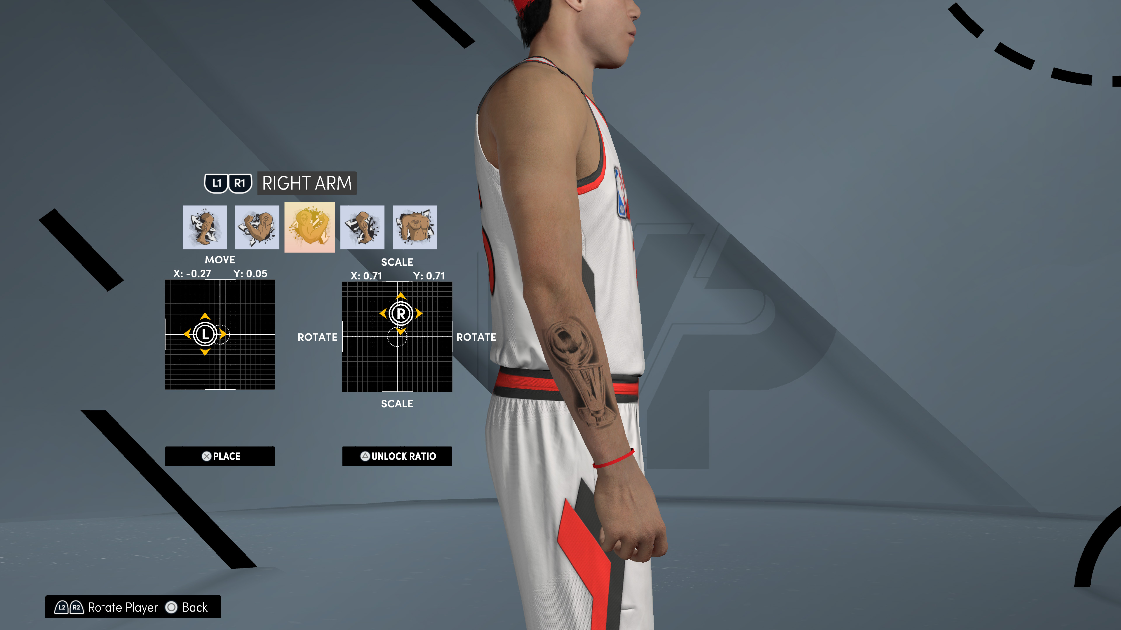 NBA 2K MyNBA Tattoo System